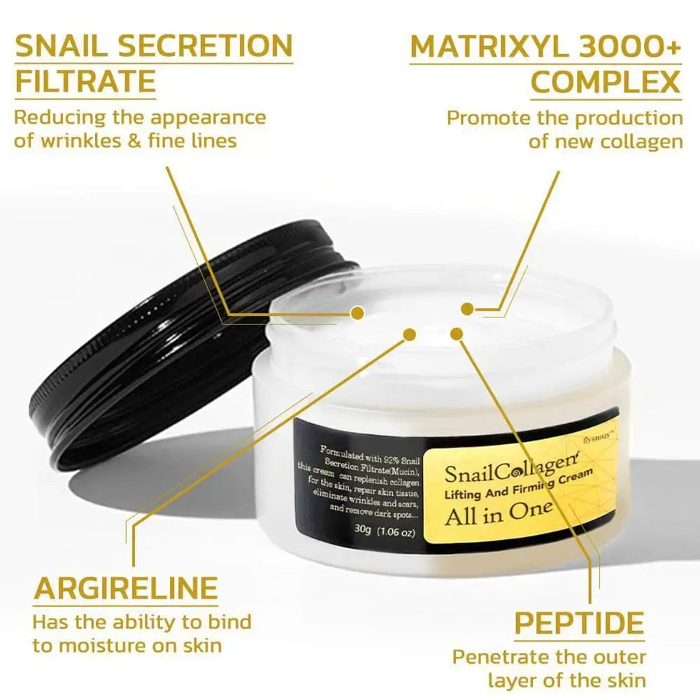 Snail Collagen Face Cream/Repair Essence Moisturizing Smoothing Nourishing Cream