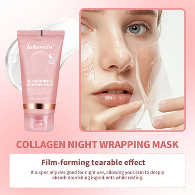 Lakerain Collagen Night Wrapping Mask Hydration Care Reduces Sagging & Dullness