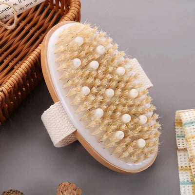 2 in 1 Wet Dry Skin Body Massage Brush Shower