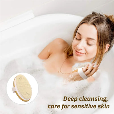 2 in 1 Wet Dry Skin Body Massage Brush Shower