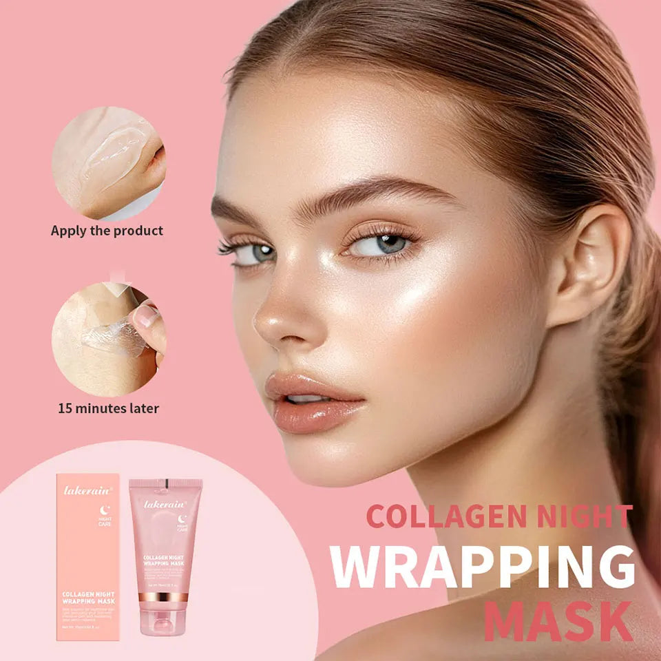 Lakerain Collagen Night Wrapping Mask Hydration Care Reduces Sagging & Dullness