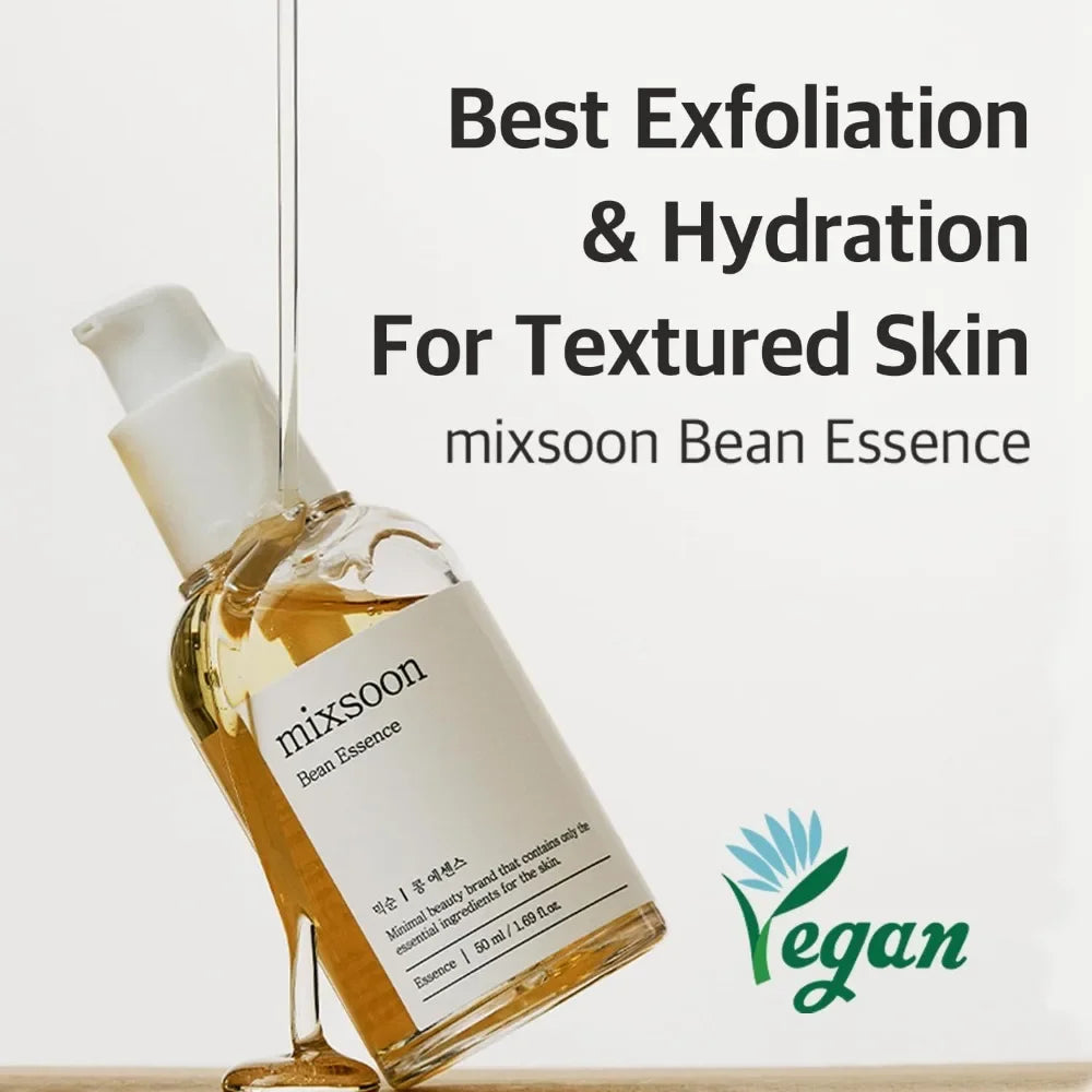 mixsoon bean essence vegan snail facial exfoliating essence facial moisturizing Korean skin care