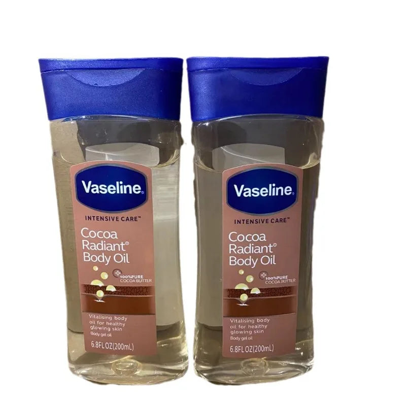 200ml 100% Vaseline Body Oils Intensive Care Cocoa Radiant For Glowing Skin Count Body Gel Oil Replenishing