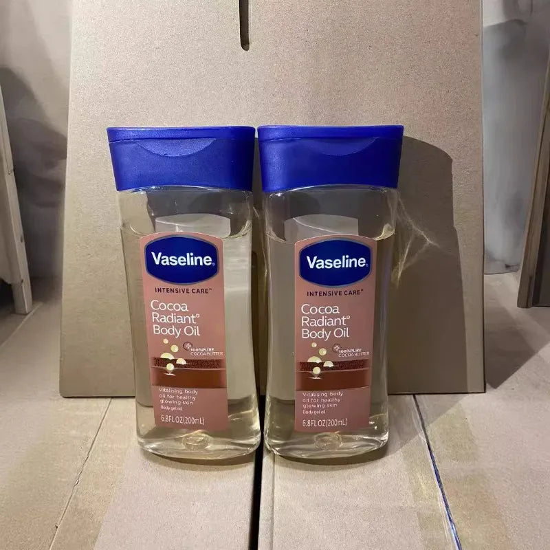 200ml 100% Vaseline Body Oils Intensive Care Cocoa Radiant For Glowing Skin Count Body Gel Oil Replenishing