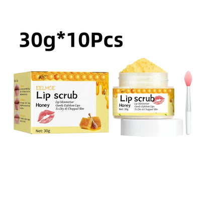 Honey Lip Scrub Cream Softening Keratin Removing Dead Skin Preventing Dryness And Cracking Nourishing Moisturizing Lip Care Set